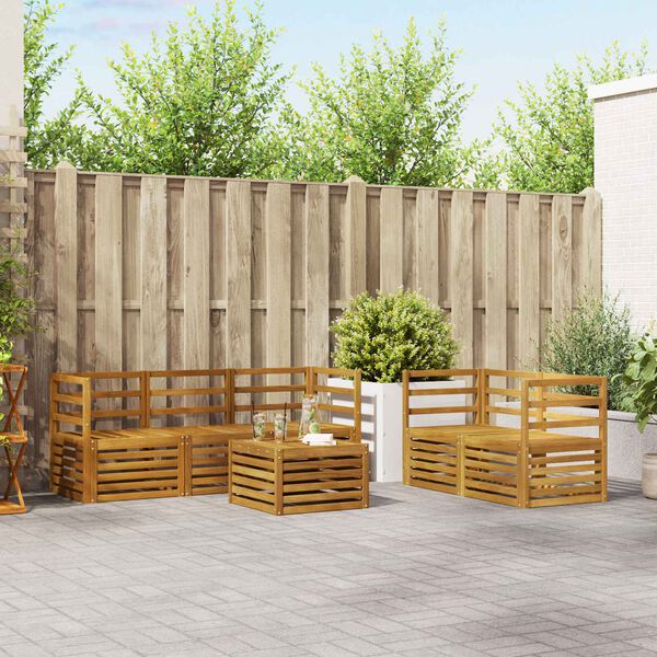 vidaXL Sedac&iacute; soupravy Masivn&iacute; ak&aacute;tov&eacute; dřevo