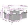 vidaXL Sada zahradn&iacute;ch pohovek s pol&scaron;t&aacute;řem 5 pcs B&eacute;žov&aacute; Poly ratan