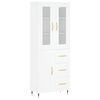vidaXL Skř&iacute;ň highboard b&iacute;l&aacute; 69,5 x 34 x 180 cm kompozitn&iacute; dřevo