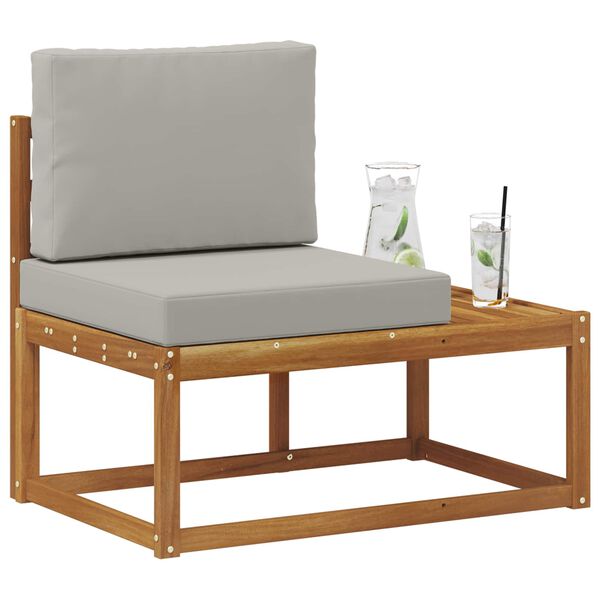 vidaXL Venkovn&iacute; koncov&aacute; pohovka s pol&scaron;t&aacute;řem Př&iacute;rodn&iacute; 91 x 63 x 73 cm