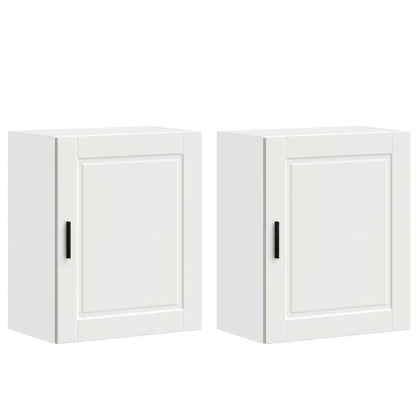 vidaXL Kuchyňsk&aacute; n&aacute;stěnn&aacute; skř&iacute;ňky 2 ks "Porto" b&iacute;l&yacute; kompozitn&iacute; dřevo