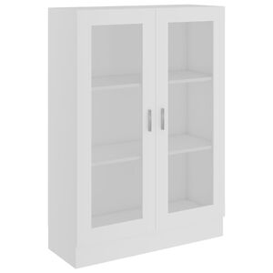 vidaXL Prosklen&aacute; skř&iacute;ň b&iacute;l&aacute; 82,5 x 30,5 x 115 cm dřevotř&iacute;ska