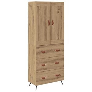 vidaXL Vysok&yacute; bufet Artisanov&yacute; dub 69,5 x 34 x 180 cm kompozitn&iacute; dřevo