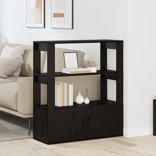 vidaXL Serv&iacute;rovac&iacute; skř&iacute;ň Čern&yacute; dub 30 x 80 x 90 cm Kompozitn&iacute; dřevo