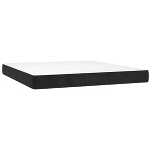 vidaXL Ta&scaron;tičkov&aacute; matrace středn&iacute; tvrdost čern&aacute; 160 x 200 x 20 cm samet