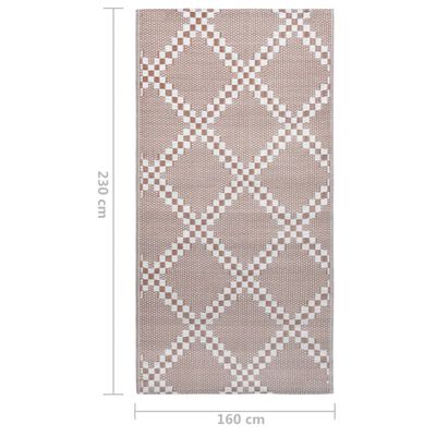 vidaXL Venkovní koberec hnědý 160 x 230 cm PP