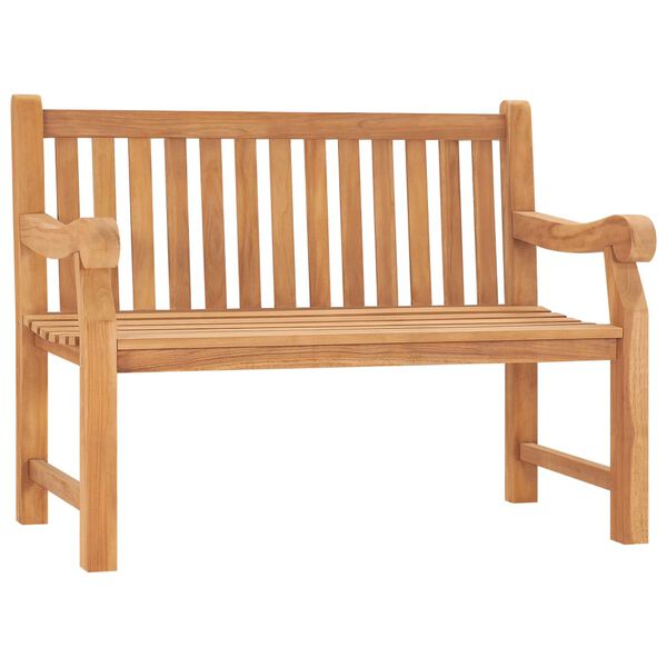 vidaXL Zahradn&iacute; lavice s podu&scaron;kou 120 cm masivn&iacute; teak