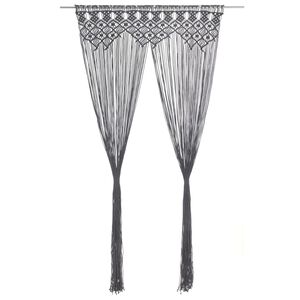 vidaXL Macram&eacute; z&aacute;věs antracitov&yacute; 140 x 240 cm bavlna