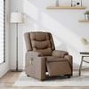 vidaXL Elektrické masážní polohovací křeslo hnědé textil