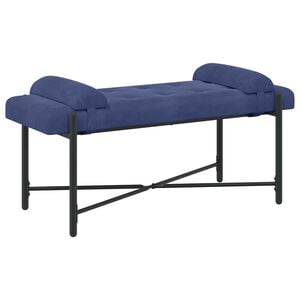 vidaXL Lavice s knofl&iacute;ky a pol&scaron;t&aacute;ři Policov&aacute; modr&aacute; 110 x 40 x 46 cm