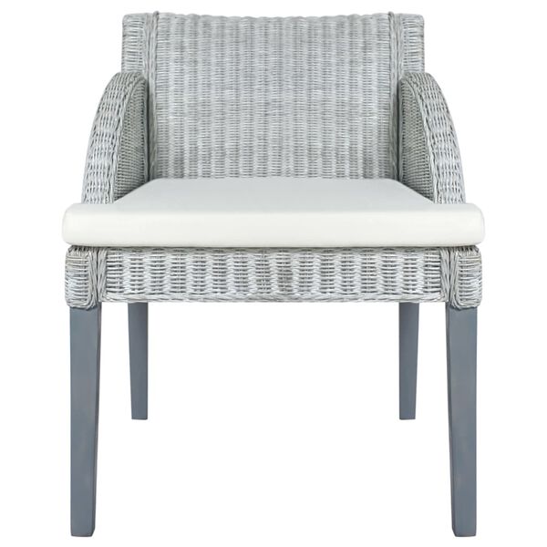 vidaXL J&iacute;deln&iacute; židle s podu&scaron;kou &scaron;ed&aacute; př&iacute;rodn&iacute; ratan