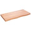 vidaXL Koupelnov&aacute; deska hněd&aacute; 100x50x(2-6) cm o&scaron;etřen&yacute; masivn&iacute; dřevo