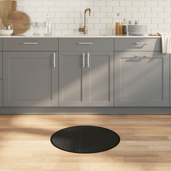 vidaXL Koberec kulat&yacute; čern&yacute; 60 cm bambus