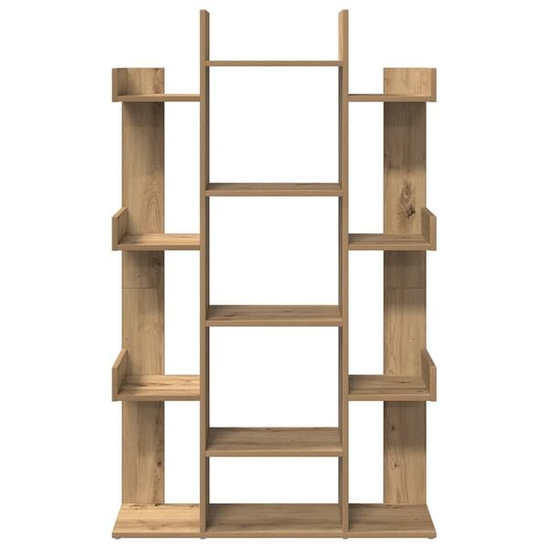 vidaXL Knihovna dub artisan 86 x 25,5 x 140 cm kompozitn&iacute; dřevo