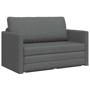 vidaXL Pohovka na span&iacute; Tmavě &scaron;ed&aacute; 124 x 71 x 78 cm textil