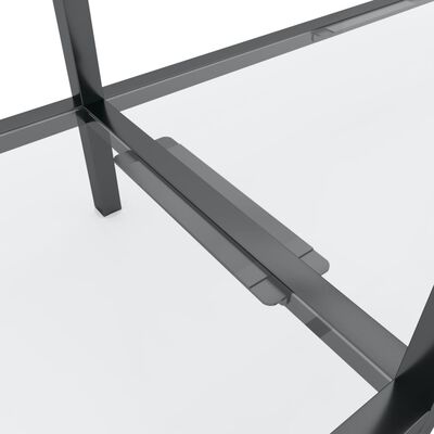 vidaXL Konzolový stolek průhledný 180 x 35 x 75,5 cm tvrzené sklo
