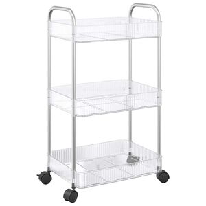 vidaXL &Uacute;ložn&yacute; voz&iacute;k 3-patrov&yacute; průhledn&yacute; 37x28x68 cm akryl
