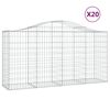 vidaXL Klenut&eacute; gabionov&eacute; ko&scaron;e 20ks 200x50x100/120cm pozinkovan&eacute; železo