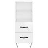 vidaXL Skř&iacute;ň highboard b&iacute;l&aacute; s vysok&yacute;m leskem 34,5x34x180 cm kompozit