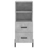 vidaXL Skř&iacute;ň highboard betonově &scaron;ed&aacute; 34,5x34x180 cm kompozitn&iacute; dřevo