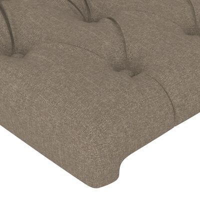 vidaXL Čelo postele typu ušák taupe 203x16x118/128 cm textil