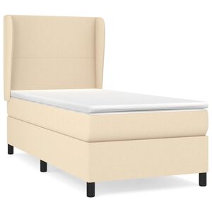 vidaXL Box spring postel s matrac&iacute; kr&eacute;mov&aacute; 80 x 200 cm textil