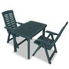 vidaXL 3d&iacute;ln&yacute; bistro set plastov&yacute; zelen&yacute;
