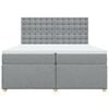 vidaXL Box spring postel s matrac&iacute; světle &scaron;ed&aacute; 200 x 200 cm textil