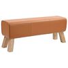 vidaXL lavice 110 x 30 x 45 cm Prav&aacute; kůže Hněd&aacute;