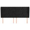 vidaXL Čelo postele typu u&scaron;&aacute;k čern&eacute; 183x23x118/128 cm samet