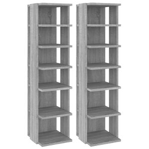 vidaXL Botn&iacute;ky 2 ks &scaron;ed&eacute; sonoma 27,5x27x102 cm kompozitn&iacute; dřevo