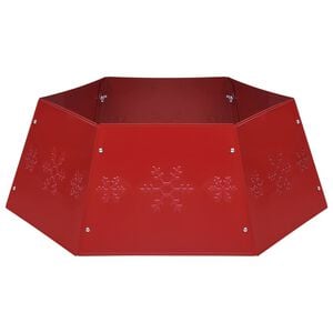 vidaXL Podložka pod v&aacute;nočn&iacute; stromek červen&aacute; &Oslash; 68 x 25 cm