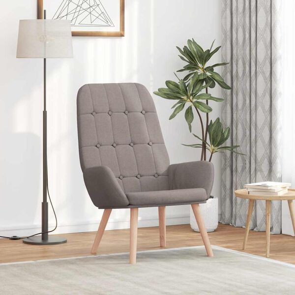 vidaXL Relaxačn&iacute; židle taupe textil
