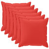 vidaXL Povlak na pol&scaron;t&aacute;ř 6 ks HOUTEN Červen&aacute; 50 x 50 cm Polyester