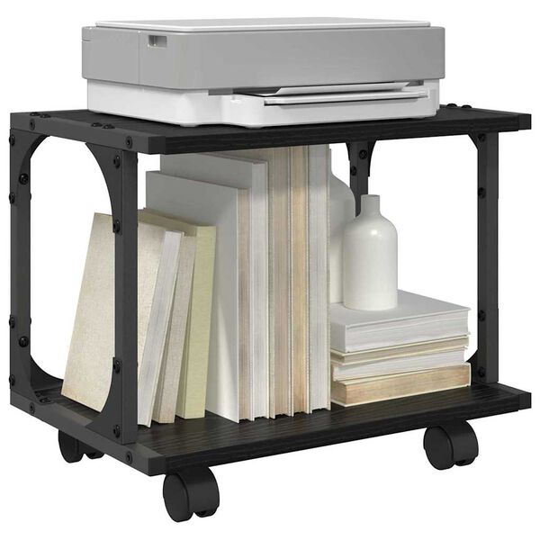 vidaXL Stojan na tisk&aacute;rnu Čern&yacute; dub 41 x 28 x 33.5 cm kompozitn&iacute; dřevo