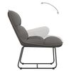 vidaXL Relaxační křeslo s kovovým rámem světle šedé samet