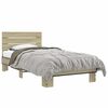 vidaXL R&aacute;m postele dub sonoma 75 x 190 cm kompozitn&iacute; dřevo a kov