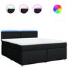 vidaXL Box spring postel s matrac&iacute; čern&aacute; 180x200 cm textil