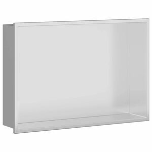 vidaXL Sprchov&yacute; nik Stř&iacute;brn&aacute; 45 x 30 x 9,5 cm Nerezov&aacute; ocel
