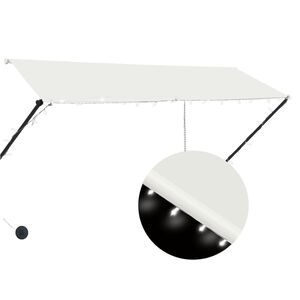 vidaXL Zatahovac&iacute; mark&yacute;za s LED světlem 300 x 150 cm kr&eacute;mov&aacute;