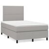 vidaXL Box spring postel s matrac&iacute; světle &scaron;ed&aacute; 120 x 200 cm textil