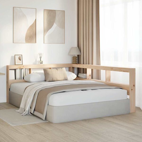 vidaXL Reg&aacute;lov&aacute; knihovna ve tvaru L 150 cm masivn&iacute; borov&eacute; dřevo