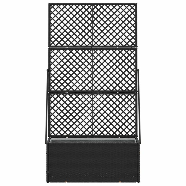 vidaXL Zahradn&iacute; pěstebn&iacute;k Čern&aacute; 70 x 30 x 135 cm kov