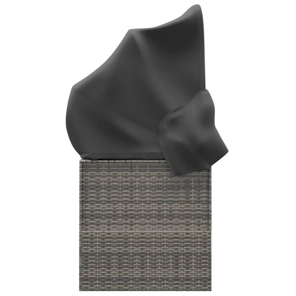 vidaXL Zahradn&iacute; pohovka se střechou a pol&scaron;t&aacute;ři &scaron;ed&aacute; polyratan