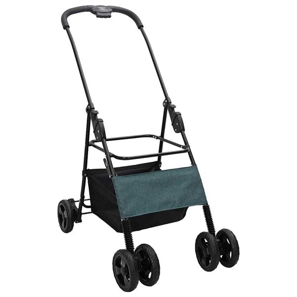 vidaXL Skládací kočárek pro domácí mazlíčky Zelená 81 x 47 x 99 cm