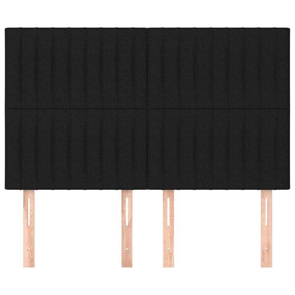 vidaXL Čelo postele čern&eacute; 144x5x118/128 cm l&aacute;tkov&eacute;
