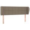 vidaXL Čelo postele typu u&scaron;&aacute;k taupe 147x23x78/88 cm textil