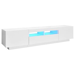 vidaXL TV skř&iacute;ňka s LED osvětlen&iacute;m b&iacute;l&aacute; 180 x 35 x 40 cm