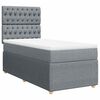 vidaXL Box spring postel s matrac&iacute; světle &scaron;ed&aacute; 90x200 cm textil