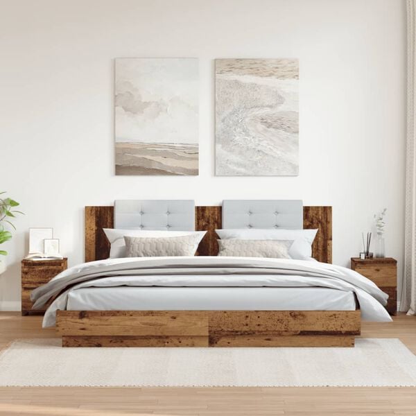 vidaXL Nočn&iacute; stolky 2 ks old wood 30 x 30 x 40 cm kompozitn&iacute; dřevo